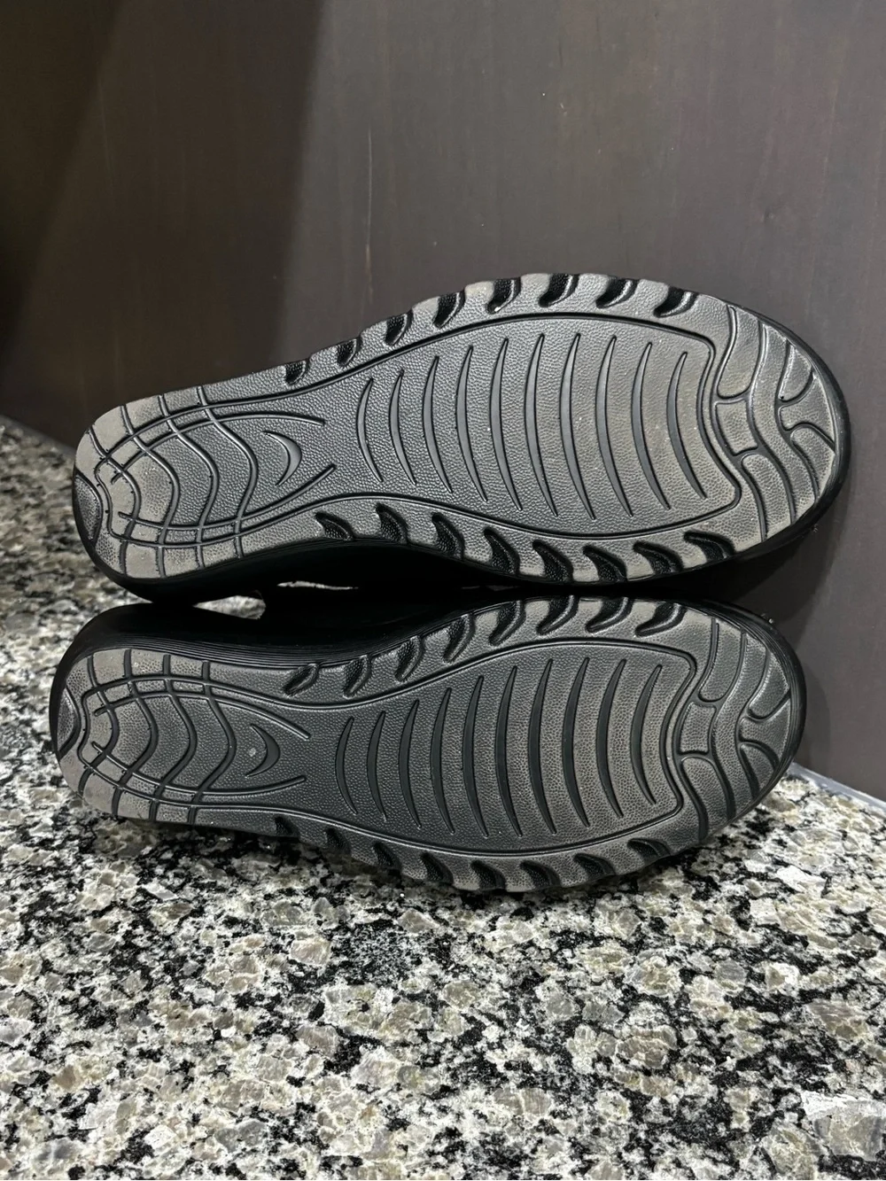 Skechers Black Suede Cut Out Wedge Sandals Size 7